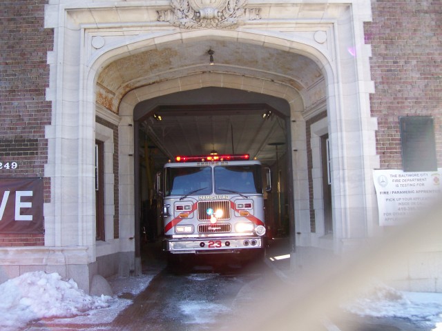 Engine 23 fill-in for Baltimore City, 2007.